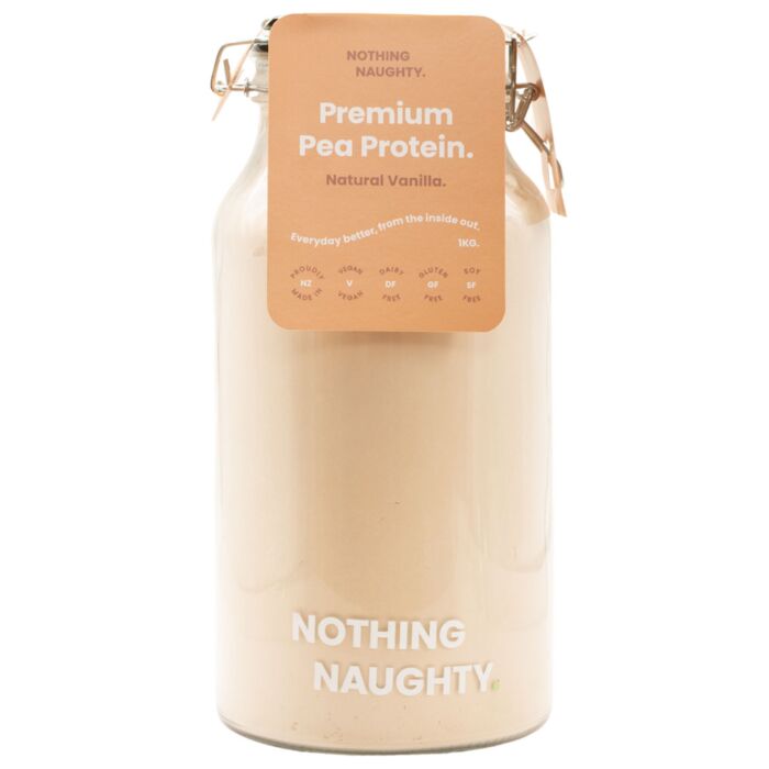 Nothing Naughty Premium Pea Protein Natural Vanilla 1kg Jar